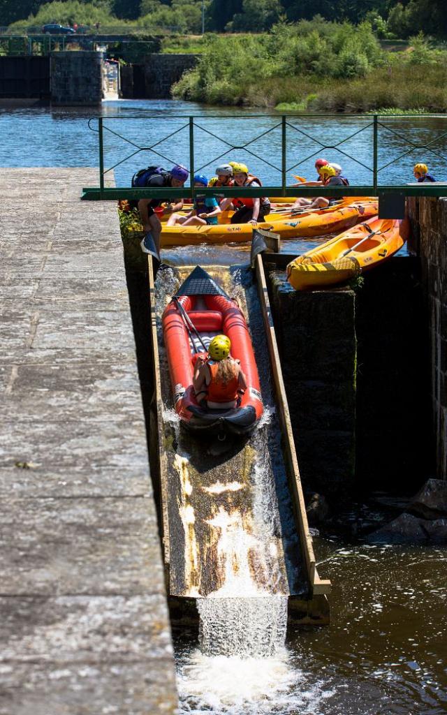 Descente de glissière sur le Canal