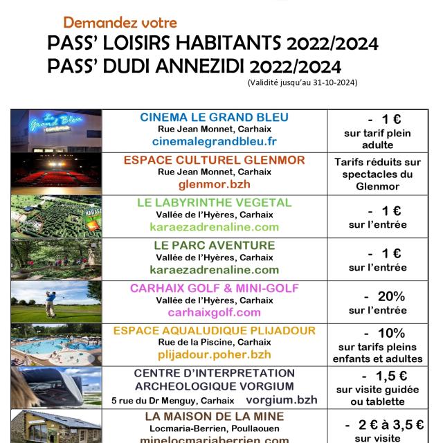 Flyer Pass Loisirs